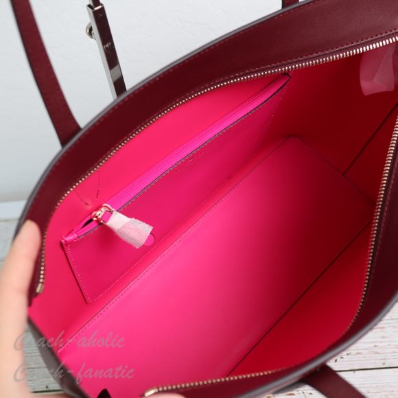 NWT Kate Spade Adel Leather Tote in Cherrywood - Picture 8 of 9